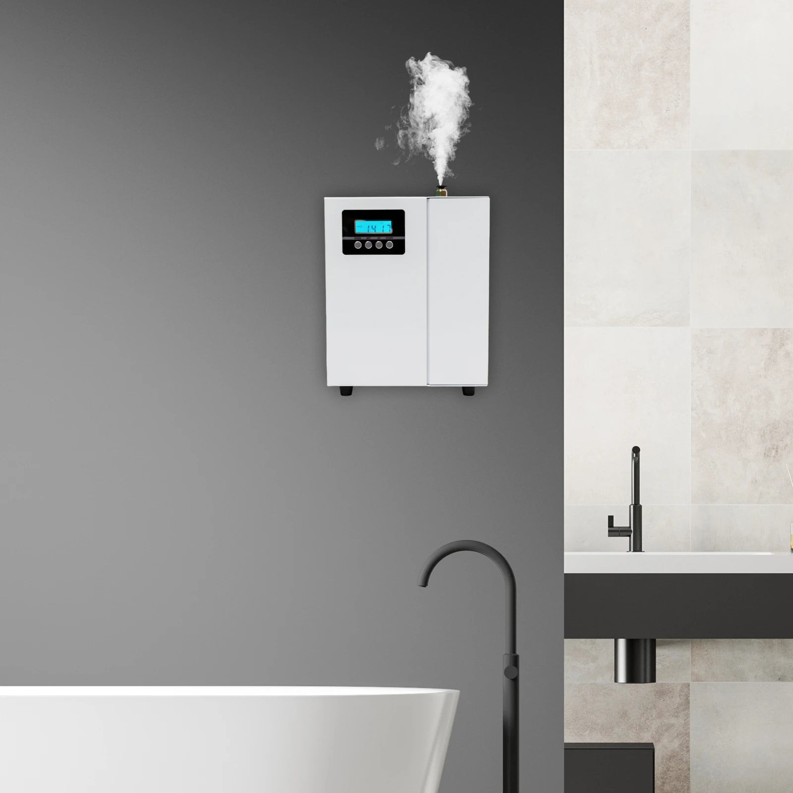 Smart Aroma Diffuser 150ml (5.07oz) Wall‑Mount & Freestanding Scent Machine with Timer for Home and Office