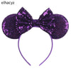 Disney Minnie Sequin Ear Headband with Polka Dot Bow, Girls & Women Party Hairband, Kids DIY Hair Accessory