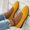 Women's Knitted Slip-On Ballet Flats – Breathable Round-Toe Casual Loafers
