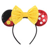 Sequin Snowflake Mouse Ear Headband with 5\" (12.7 cm) Bow – Kids & Adults Festival Party Cosplay Hairband