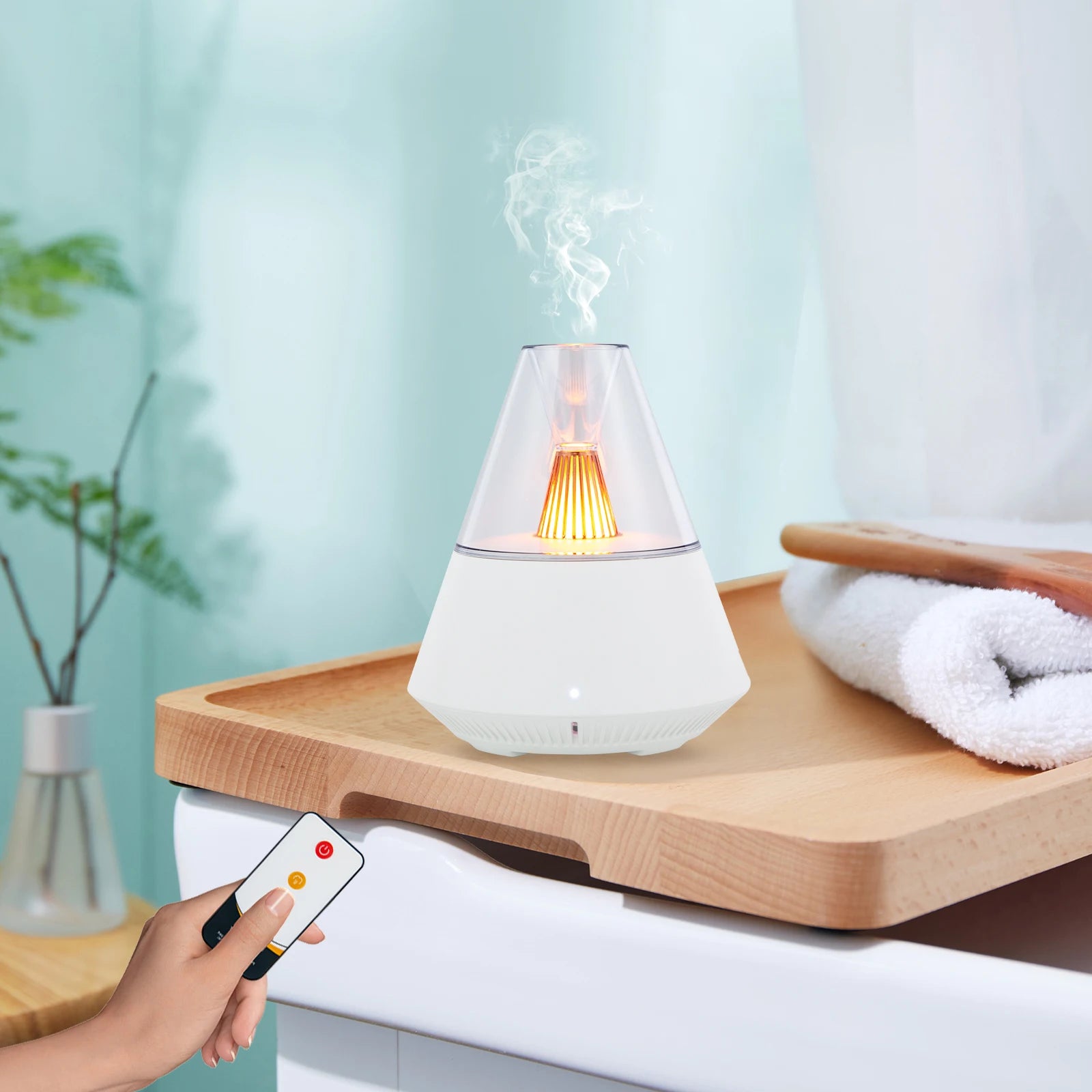 Ultrasonic Aromatherapy Diffuser 150ml — Silent Essential Oil Nebulizer for Living Room, Bedroom, Office