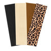 4-Pack Women's Sweat-Absorbing Headbands – Solid & Leopard Print Sports Hair Bands for Yoga, Running & Cycling