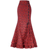 Vintage Gothic High-Waisted Mermaid Fish Tail Long Skirt for Women – Punk Festival & Party Wear