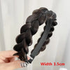 Boho Twist Braided Stretch Headband for Women — Synthetic Braided Hairband (Natural Black, Dark Brown, Light Brown)