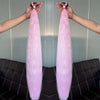 Colorful Synthetic Ponytail Extensions 2-Pack – Long Straight Braided Hairpiece with Elastic Band | High-Temp Fiber