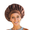 Satin Wide Brim Nightcap Silky Bonnet Hair Wrap for Sleeping Elastic Soft Band Sleep Cap for Women
