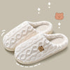 Women's Winter Fur Slippers Indoor Fluffy Bear Plush House Slides Warm Flat Fuzzy Slippers
