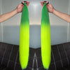 Colorful Synthetic Ponytail Extensions 2-Pack – Long Straight Braided Hairpiece with Elastic Band | High-Temp Fiber