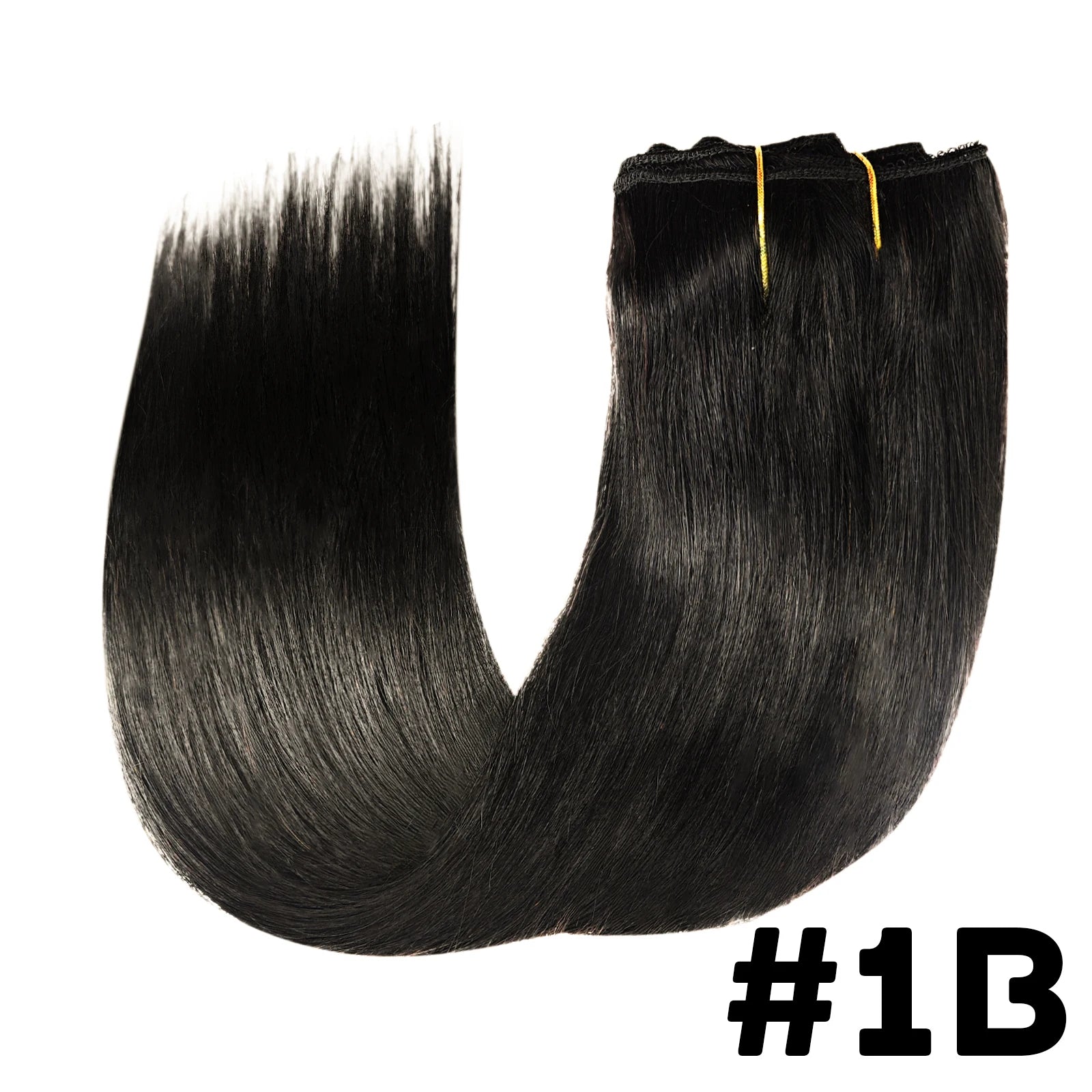 Seamless Clip-In Human Hair Extensions 8-Piece 120g Brazilian Remy Straight 16-26 in (41-66 cm)