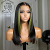 Chocolate Brown 13x6 Layered Straight Lace Front Wig - HD Transparent Swiss Lace, Glueless Synthetic Hair for Women
