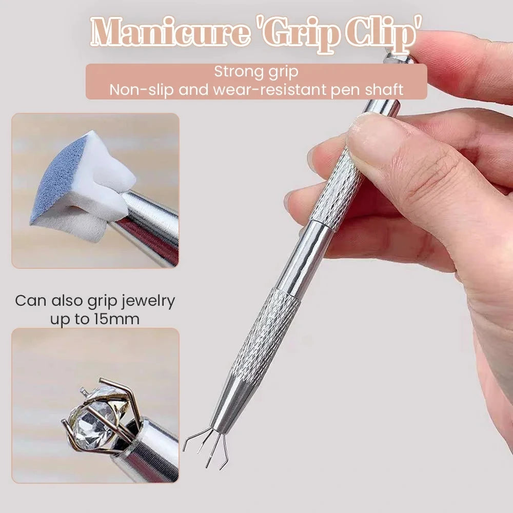 50-Piece Sponge Gradient Nail Art Set – Stamper, Gradient Brushes, Dotting Pens & Glitter Tools for Gel Polish Manicure