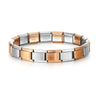9mm (0.35 in) Italian Charm Bracelet, Stainless Steel Link Bangle, Elastic Charm Chain