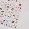 Gold Snowflake & Snowman 3D Self-Adhesive Christmas Nail Stickers with Rhinestones, 10.3 x 8 cm (4.06 x 3.15 in) Sheet