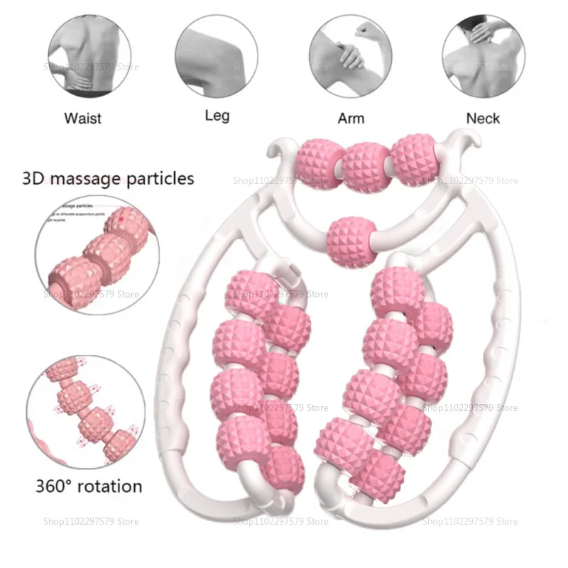 360° Leg Massager Roller – Thigh & Calf Clamp Foam Roller for Slimming and Muscle Relief