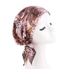 Women Satin Pre-tied Turban Newly Paisley Pattern Muslim Headband Soft Flexib Hair Scarf Chemo Cap Leadies Head Wrap Bandana