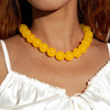 Bohemian Round Beaded Pendant Necklace for Women — Adjustable Colorful Geometric Party Jewelry Gift