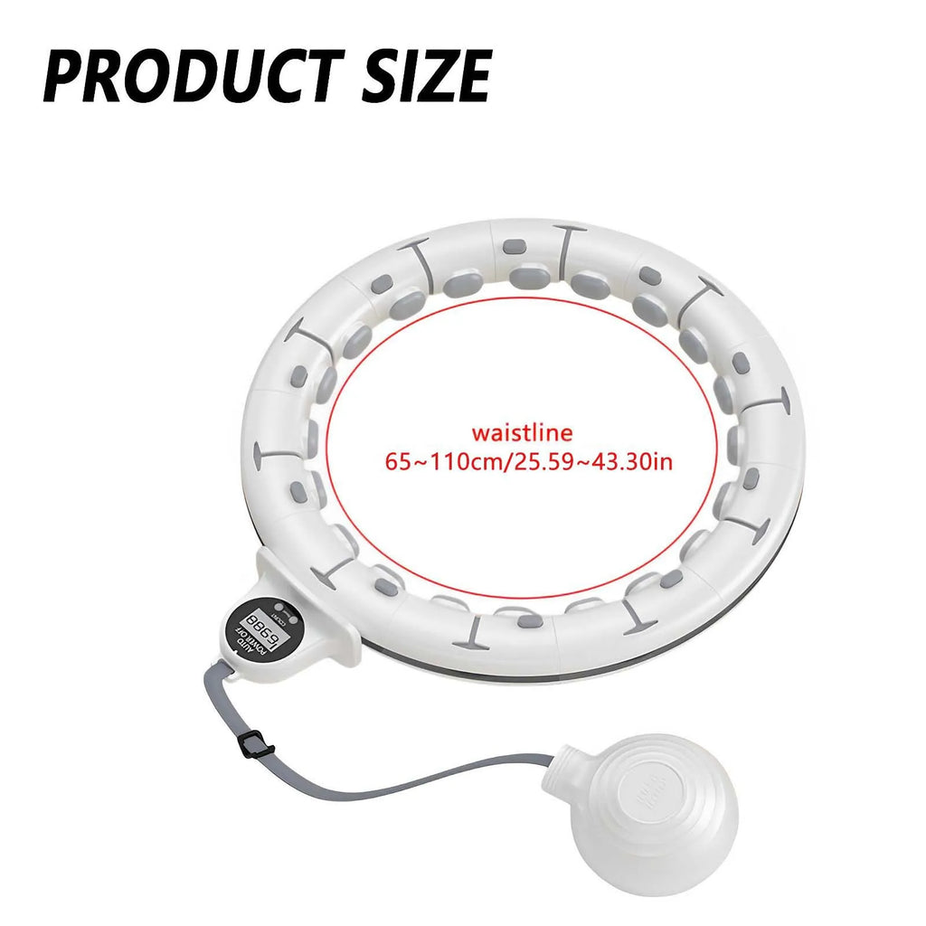 Smart Weighted Hula Hoop with Massage Ball & Counter — Adjustable 65–100 cm (25.6–39.4 in) Waist | Home Fitness & Weight Loss