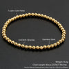 Stackable Stainless Steel Beaded Bracelet – Unisex 2mm/5mm/8mm Ball Beads, Gold & Silver