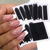 French Fringe Nail Art Guide Stickers – Wavy Oblique Striping Stencils for DIY Manicure