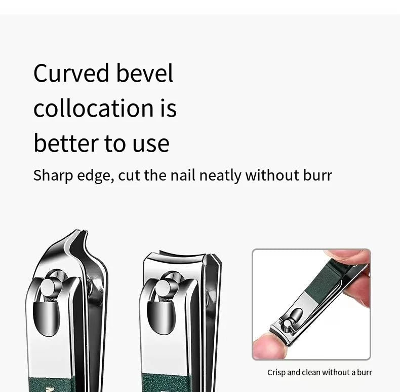 6-Piece Stainless Steel Nail Clipper Set – Portable Manicure & Pedicure Kit for Men and Women