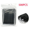 500/1000 Pack Colorful Crystal Eyelash Micro Brushes - Disposable Lash Cleaning & Makeup Remover Tools