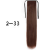 Wrap-Around Clip-In Ponytail Hair Extension 22-34 in (56-86 cm) Long Straight Heat-Resistant Synthetic Blonde Brown