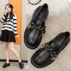 British Style Bowknot Loafers for Women Soft PVC Slip-On Flats with Cushioned Rubber Sole