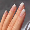 24-Pack Glossy Pink Medium Square Press-On Nails Full-Cover False Nails for Women