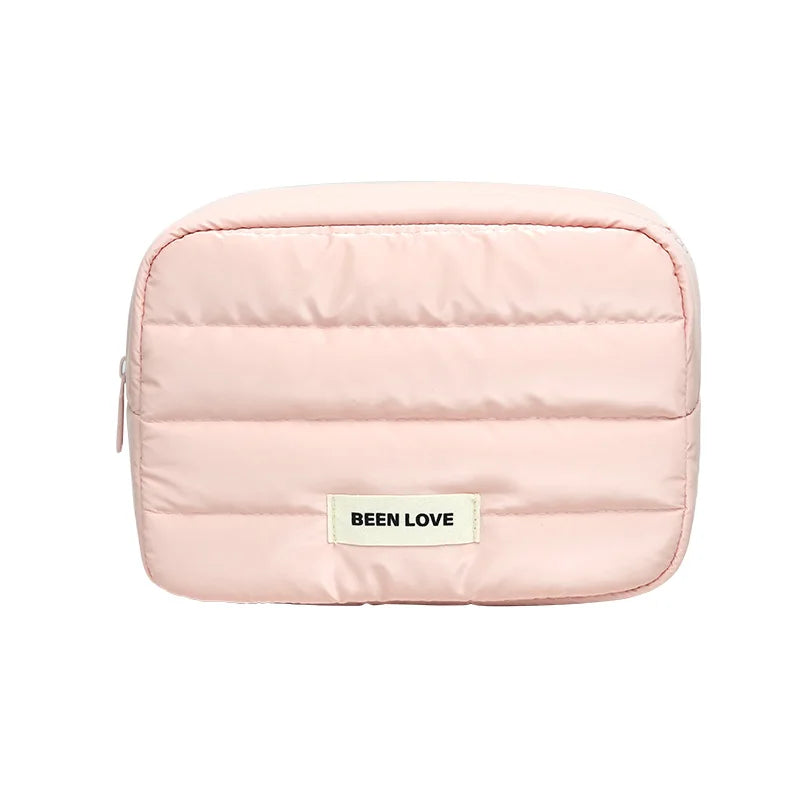 Pearlescent Silver Waterproof Makeup Bag Large Capacity Cosmetic Travel Organizer