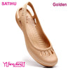 Lightweight Anti-Slip Jelly Clogs for Women Flat EVA Sandals for Nurses Beach Casual