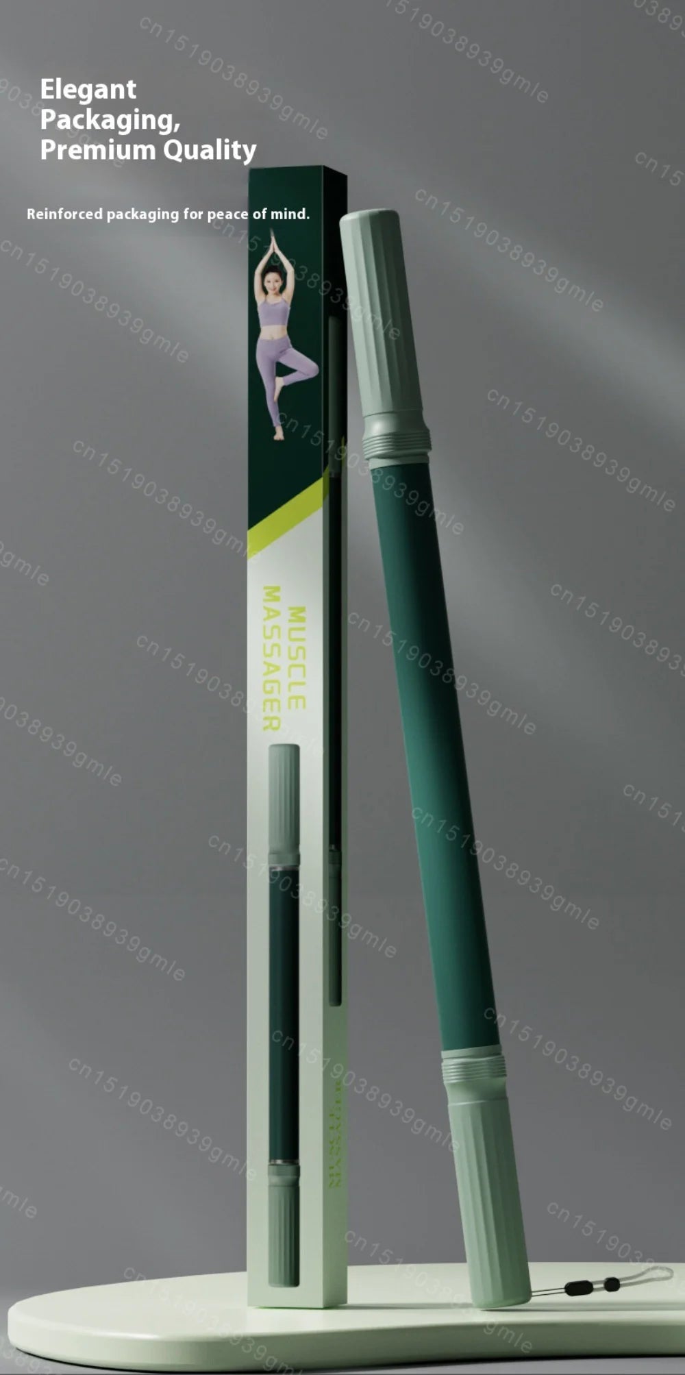 Stainless Steel Myofascial Massage Roller Bar - Yoga Fascia Stick for Leg Stretching & Muscle Release