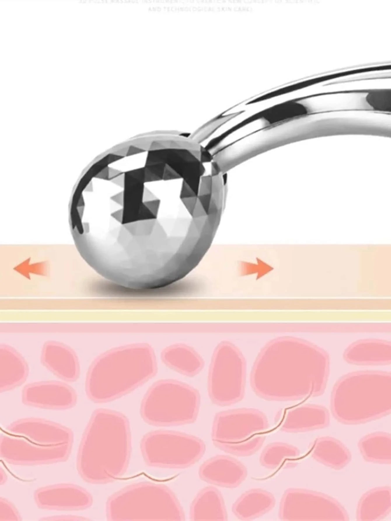 Y-Shaped 3D Face Roller Massager – 360° Rotating Manual Facial Lift & Body Wrinkle Remover, Silver