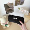 Retro Corduroy Velvet Makeup Pouch – Travel Cosmetic & Pencil Case Organizer for Women