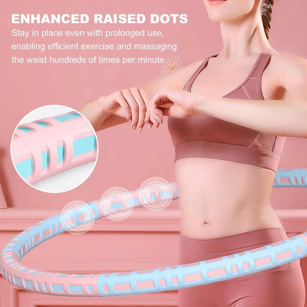 Detachable Stainless Steel Adjustable Weighted Hula Hoop – Fitness Hoop for Women, Teens & Adults