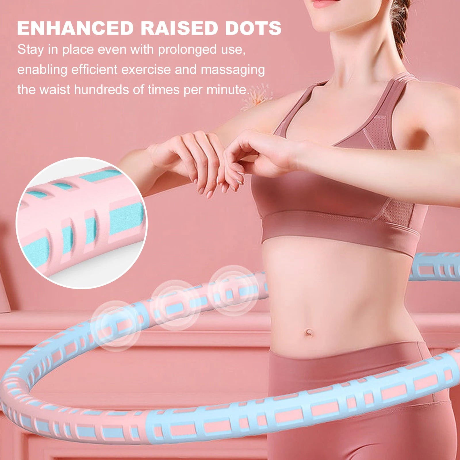 Detachable Stainless Steel Adjustable Weighted Hula Hoop – Fitness Hoop for Women, Teens & Adults