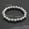 Stackable Stainless Steel Beaded Bracelet – Unisex 2mm/5mm/8mm Ball Beads, Gold & Silver