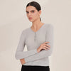 Serathinan Women's Ribbed Wool-Blend V-Neck Sweater – Long-Sleeve Casual Pullover for Fall/Winter