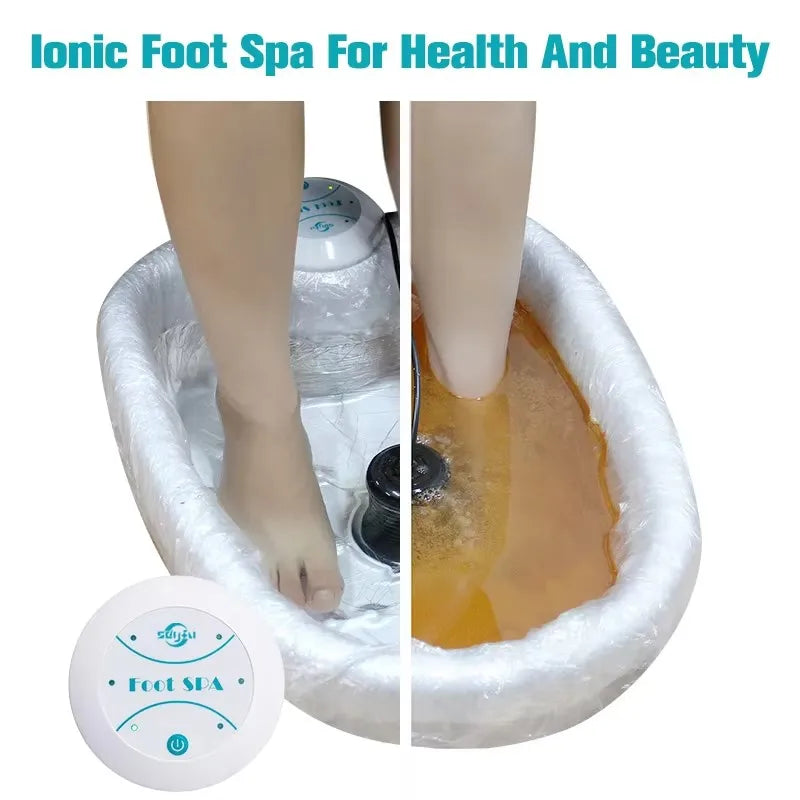 Detox Ion Electric Foot Spa Massager – Vibrating Whirlpool Foot Bath with Detox Array & Heat Therapy