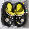Pearl Chain Chunky Platform Sandals for Women - Flower Accent EVA Non-Slip Beach & Garden Clogs