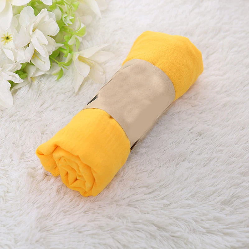 Cotton-Linen Long Scarf 180×45 cm (70.9×17.7 in) – Candy Color Lightweight Shawl, Anti-Sand Neckerchief & Headwrap