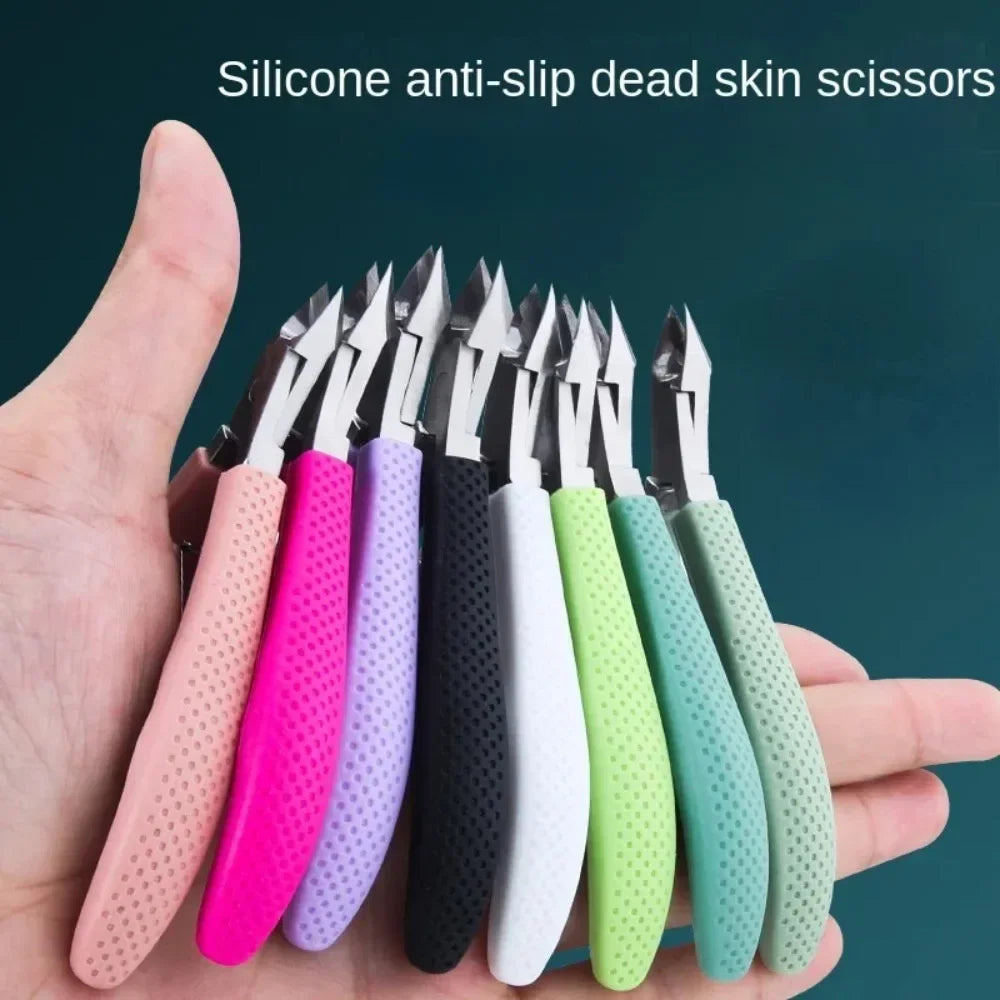 Stainless Steel Cuticle Nippers - Precision Nail Manicure Scissors & Trimmer for Dead Skin Removal, Pedicure Tool