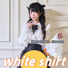 Kawaii Jirai Kei Lolita Y2K Japanese Style Peter Pan Collar Blouse Long Sleeve Sweet Bow Casual Aesthetic Top