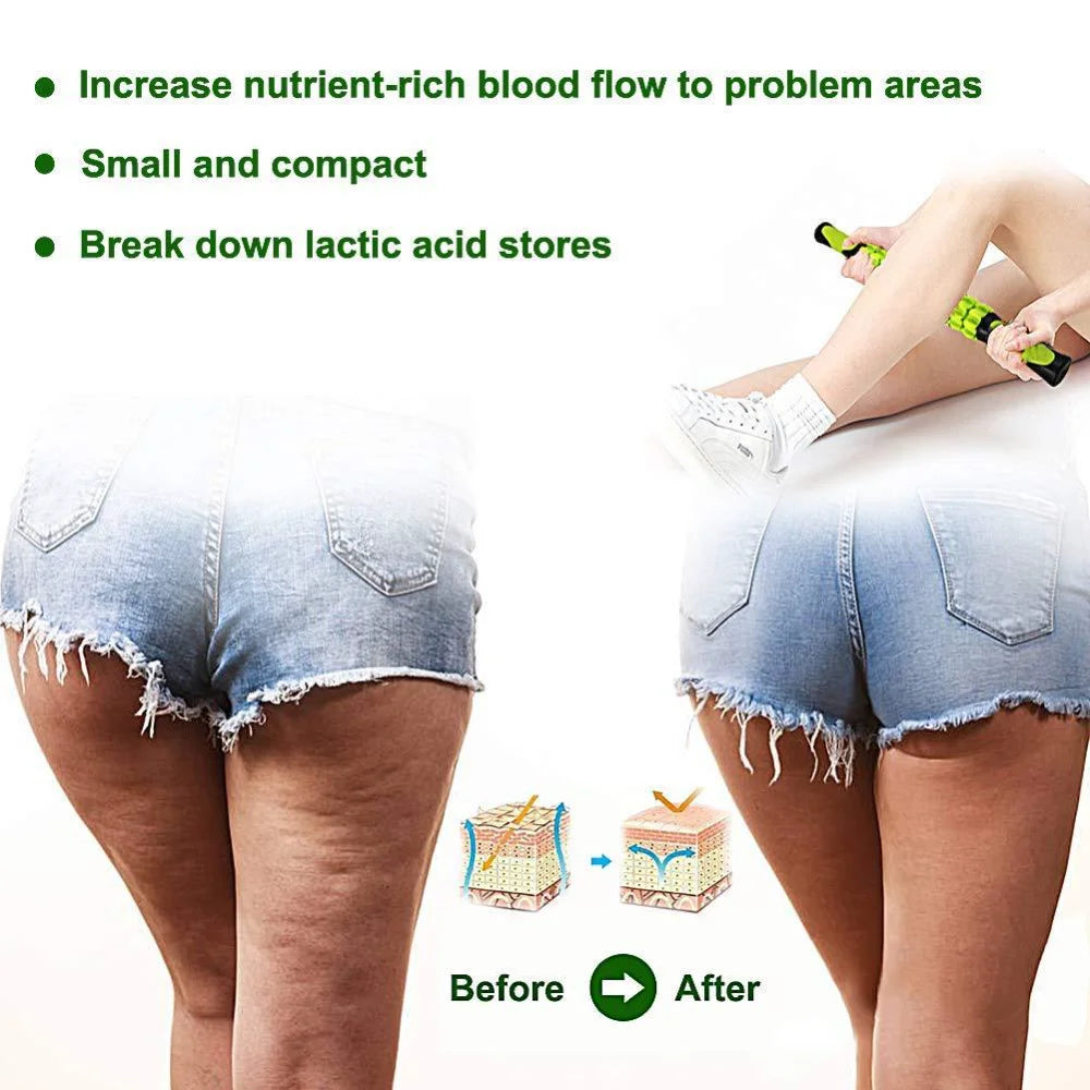 Muscle Roller Massage Stick 44 cm (17.3 in) - Deep Tissue Body Massager for Soreness, Cramp Relief & Recovery