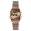 SKMEI Luxury Women's Small Dial Digital Chronograph Watch 25mm 30M Waterproof Stainless Steel Bracelet