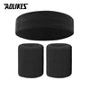 Sweatband Set — 1 Headband + 1 Pair Wristbands, Sweat-Absorbent Athletic Head & Wrist Bands for Workout Basketball Running Tennis