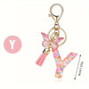 A-Z Letter Keychain – DIY Metal Initial Pendant Key Ring for Women & Men, Car & Party Gift