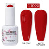 Red Semi-Permanent UV Gel Nail Polish 15ml (0.5 fl oz) Top & Base Hybrid