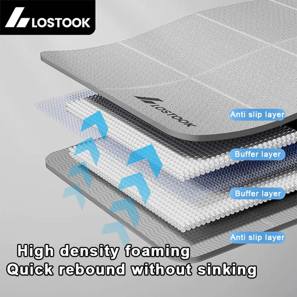 4mm TPE Foldable Yoga Mat 183 x 61 cm (72 x 24 in) – Lightweight Travel Pilates Exercise Mat