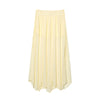 KONDALA Vintage Yellow Ruffle V-Neck Lace-Up Bow Tie Blouse Long Sleeve Casual Top