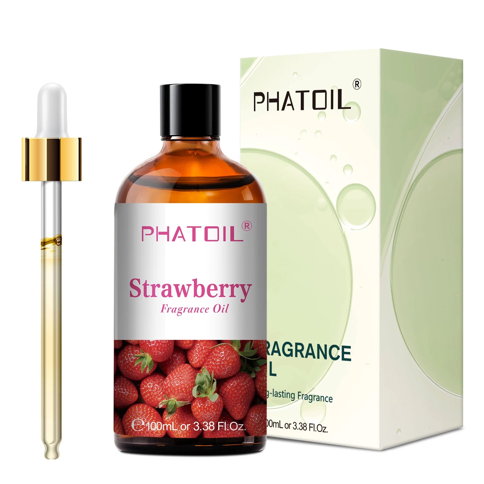 PHATOIL 100ml Aromatherapy Fragrance Oil — Coconut & Vanilla, Strawberry, Cherry, Lemon — 1/2/3-Pack for Diffuser, Candle Making & DIY